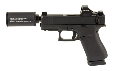 Glock 43X MOS 9mm Pistol with Hush Puppy Project Model 2 Suppressor and Slide Lock – 15-Round