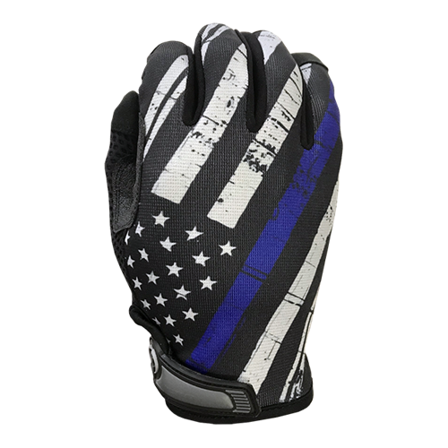 Blue Line Flag Full Finger Gloves – Unlined