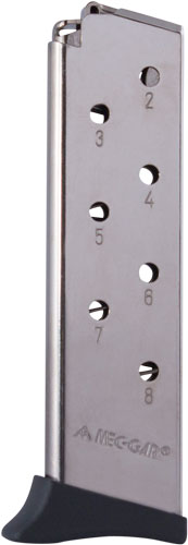MEC-GAR MAGAZINE BERSA THUNDER - 380ACP 8RD FINGER REST NICKEL