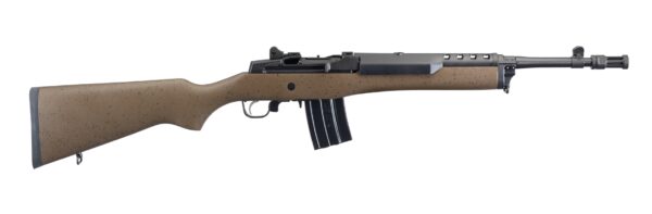 Ruger Mini-14 5.56mm Semi-Auto Rifle Black/Brown Wood Stock 20-Round