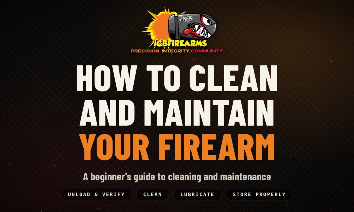 How to clean and maintain your firearm: a beginner's guide