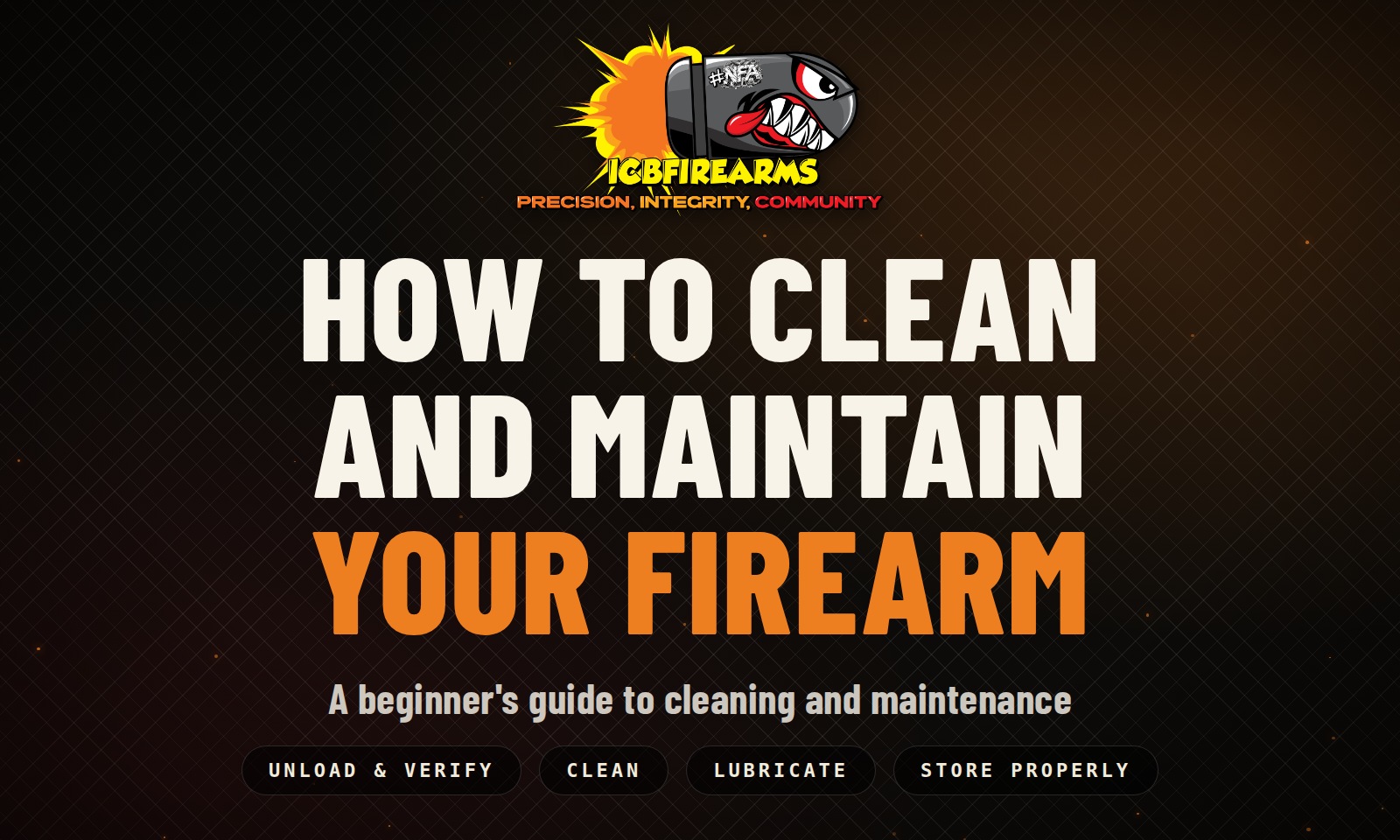 How to clean and maintain your firearm: a beginner's guide