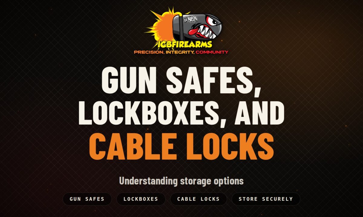Gun safes, lockboxes, and cable locks: understanding storage options