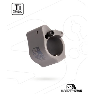 AR-15 SOLID TITANIUM ADJUSTABLE GAS BLOCK .750'' GRAY